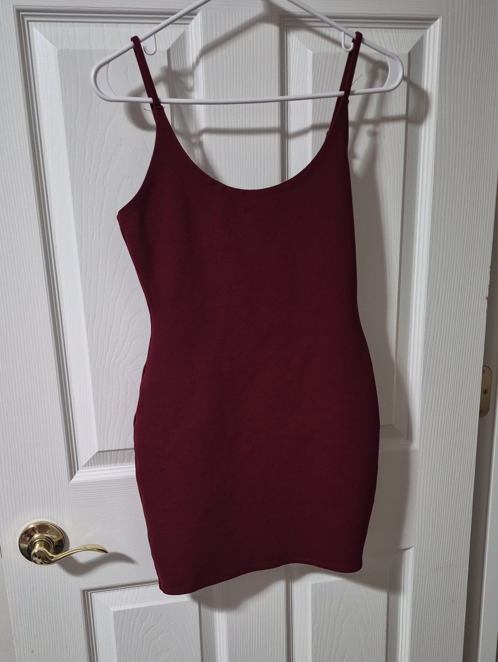 Fashion Nova Wine Red Bodycon Slip Mini Dress